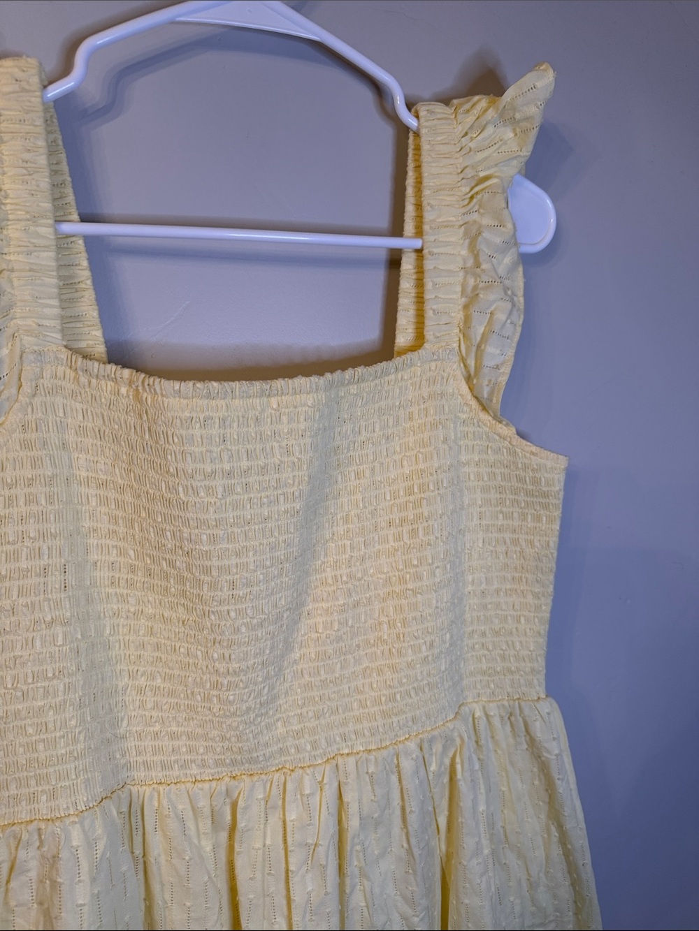 LOFT Light Yellow Ruffled Strap Sundress - Picture 2 of 5